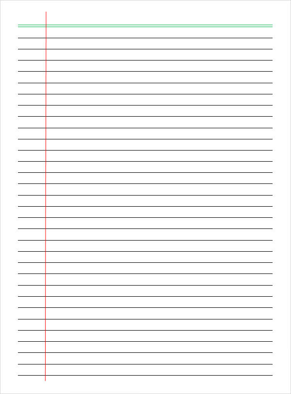 College-Ruled-Paper-Template-Printable Lined Paper - JPG and PDF