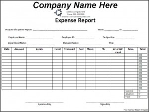 Free-Expense-Report-Template blank WORD DOC