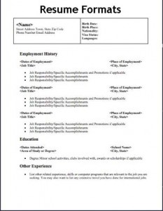 business-Resume Format in Word Free Download PDF